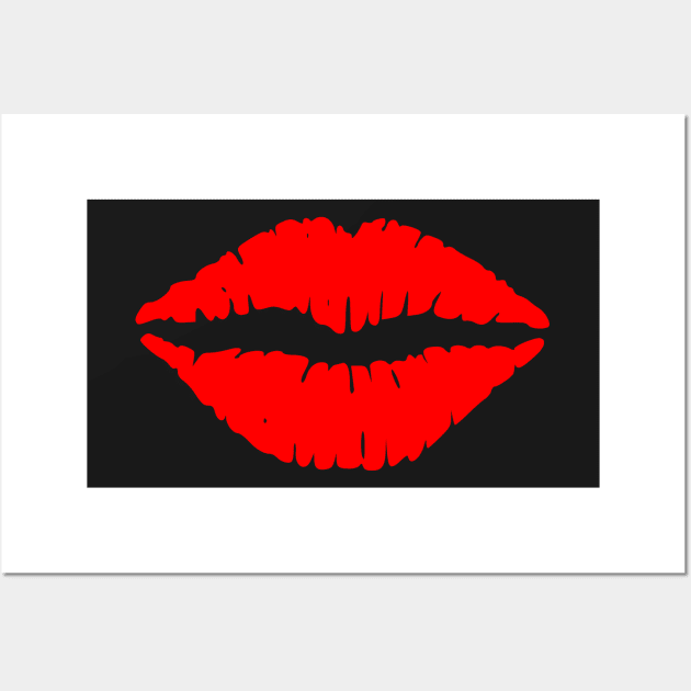 Red Lips Wall Art by Nirvanibex